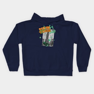 New York Drip - Orange/Green Kids Hoodie